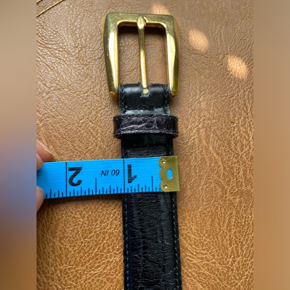 Salvatore Ferragamo Vintage Black Leather Belt